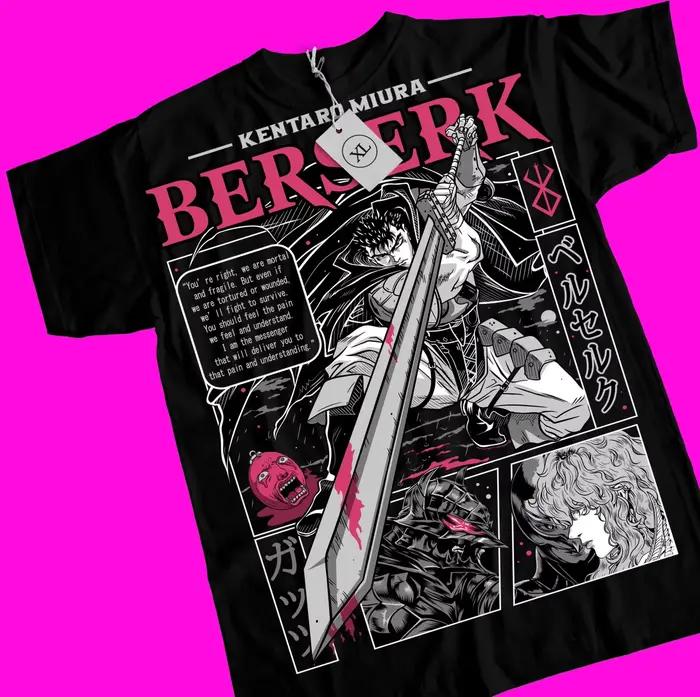 Strip Guts Berserker armure horreur Anime cadeau T-shirt toutes tailles Berserk