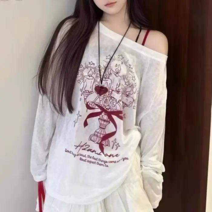 Tshirt ample pour femmes junior style urban loose fit polyester solide coloré pour étés actifs et soirées décontractées