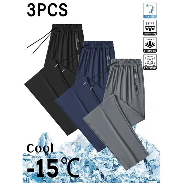Cadeau de vêtements pour hommes : Ensemble 3 pièces de pantalons de sport décontractés