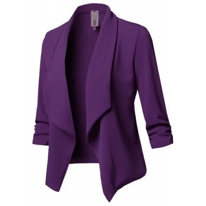 Blazer à manches longues pour femmes, veste décontractée à coupe ajustée, pour le bureau, les affaires, les tenues quotidiennes