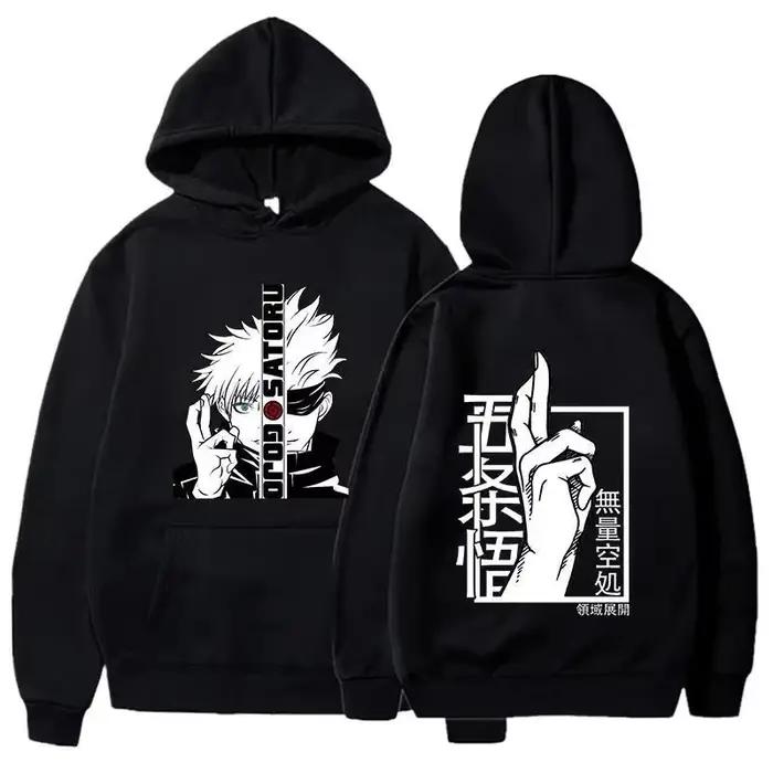 Nouveau sweat-shirt anime cool avec impression graphique Gojo Satoru