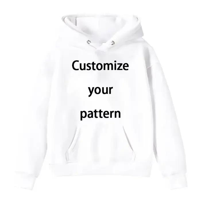 Personnalisez Votre Logo Motif Vêtements Enfants Fille Garçon DIY Amusant Décontracté Automne Hiver Sweat à Capuche