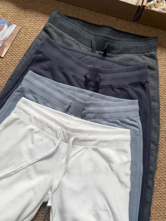 Pantalon de jogging pour femme à ourlet brut et cordon de serrure, style vintage Y2K, coupe large, décontracté, coton et lin, occassions décontractées