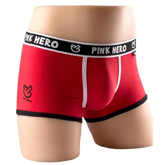 Rose Hero marque Sexy sous-vêtements pour hommes Boxer