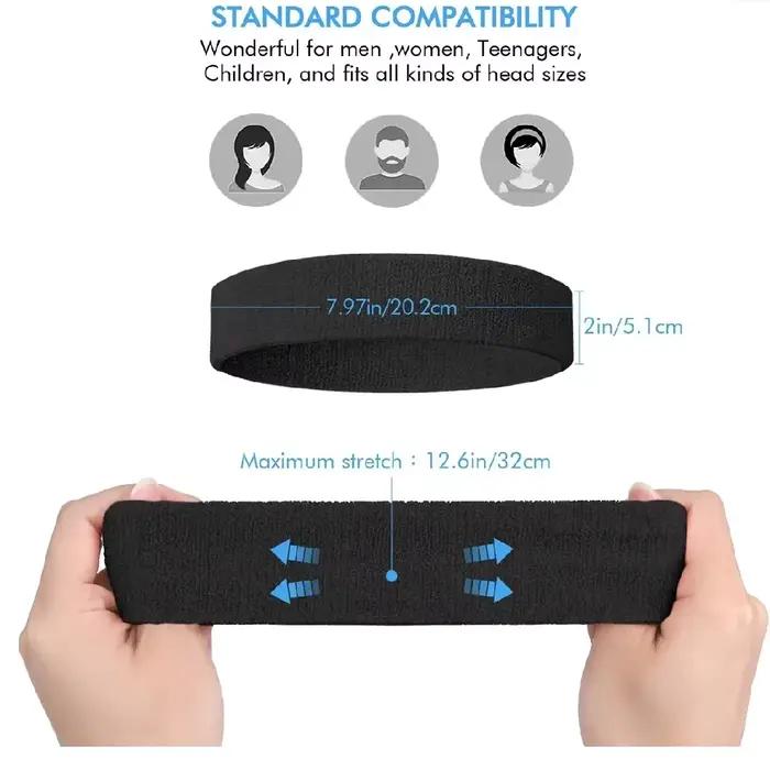 Bandeaux de sport résistants à la transpiration pour hommes et femmes – Bandeau anti-humidité pour le tennis