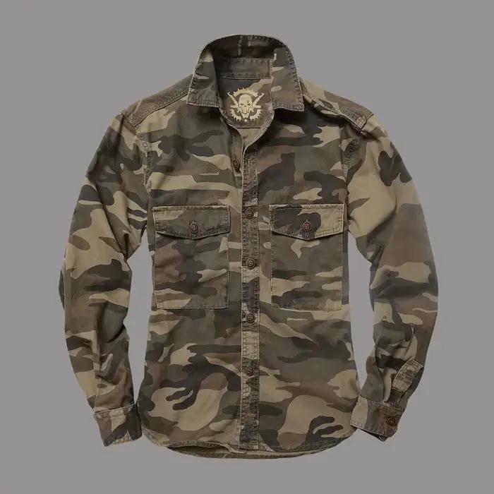 CamSolomon-Uniforme militaire en coton pour homme
