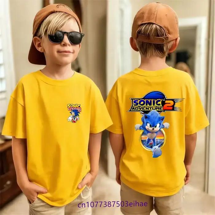 T-shirt pour enfants imprimé Sonic Cartoon