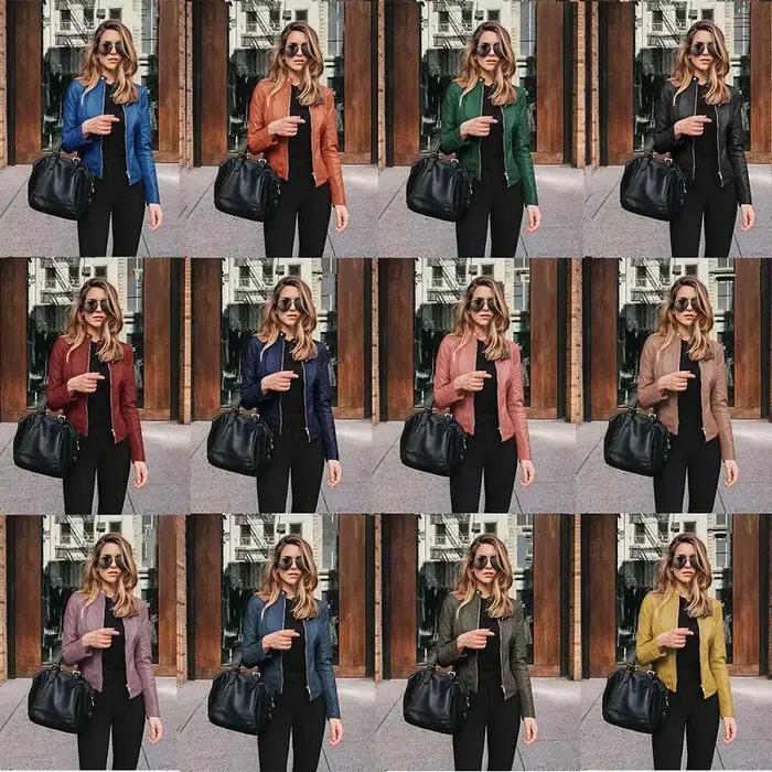Nouvelle veste en cuir PU vintage Y2K pour femmes