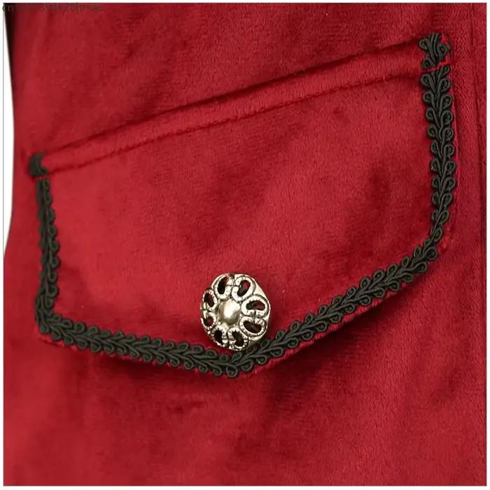 Veste gothique victorienne pour hommes, Costume de Renaissance, manteau de noël Steampunk Vintage, manteau médiéval