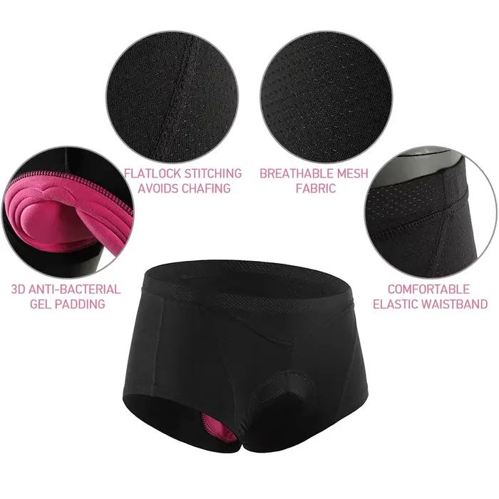 Sous-vêtements de vélo rembourrés en gel 3D pour femmes