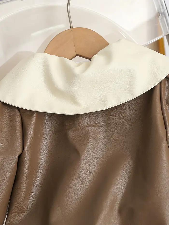 Veste en cuir PU pour filles