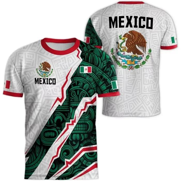T-shirt pour homme avec imprimé drapeau mexicain