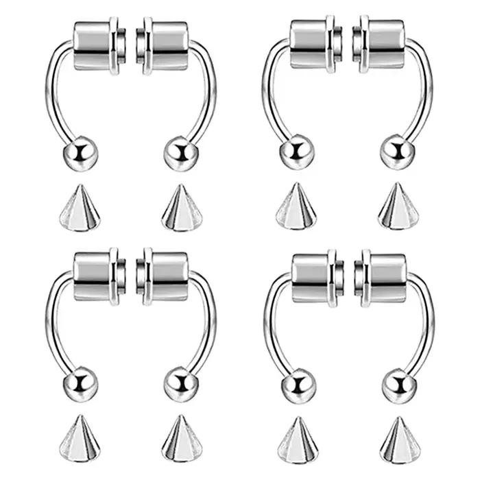 1/4 pièces femmes faux Piercing nez anneau cerceau Septum