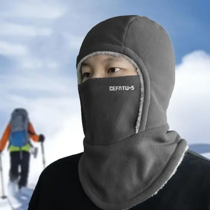 Cagoule polaire casquette de cyclisme résistant au froid coupe-vent capuche chaude et chapeau épaissir thermique Ski coupe-vent casquette femmes hommes