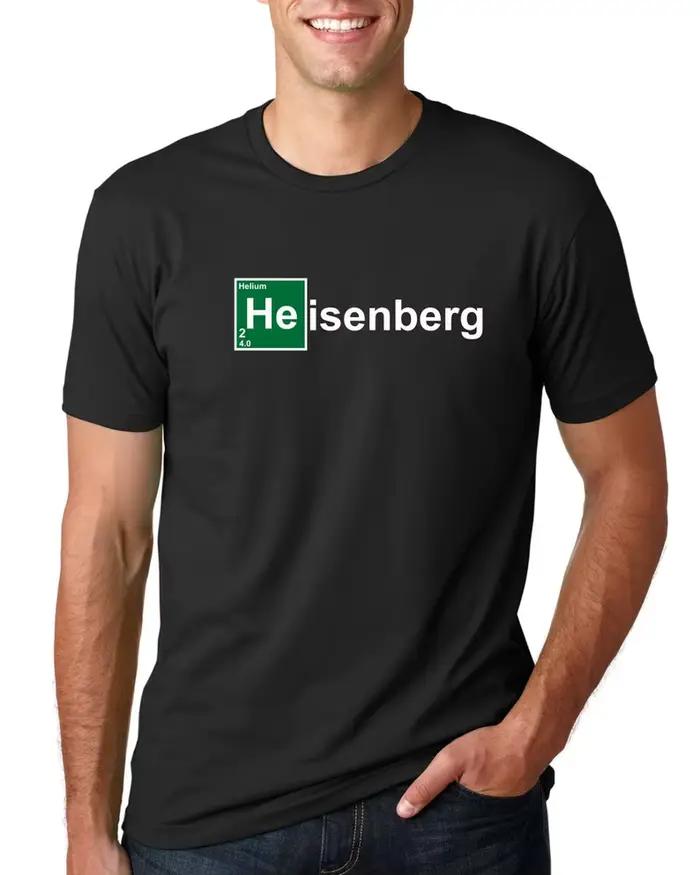 Heisenberg Breaking Bad Walter T-Shirt blanc à la mode et décontracté en coton peigné à manches courtes col rond