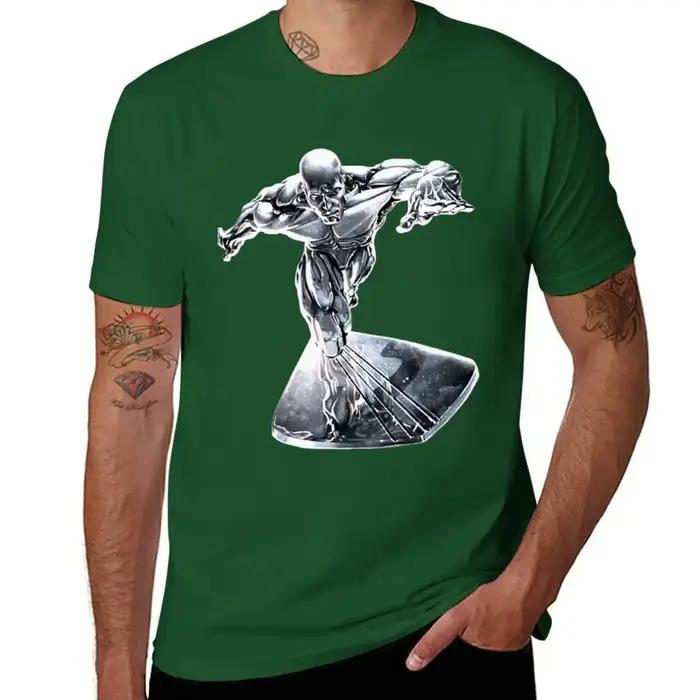 T-shirt surfeur argenté pour hommes