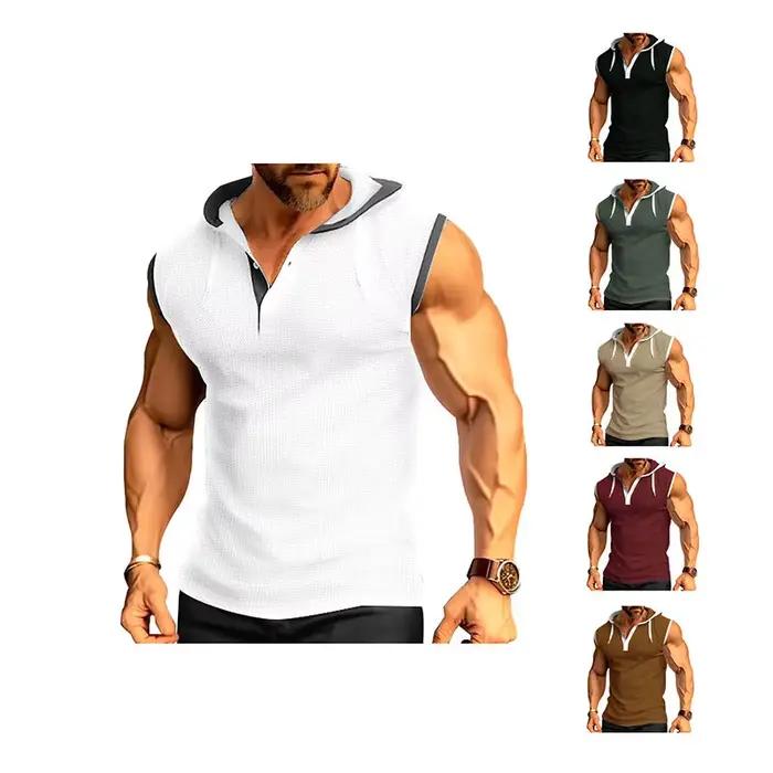 Gilet décontracté à capuche pour homme