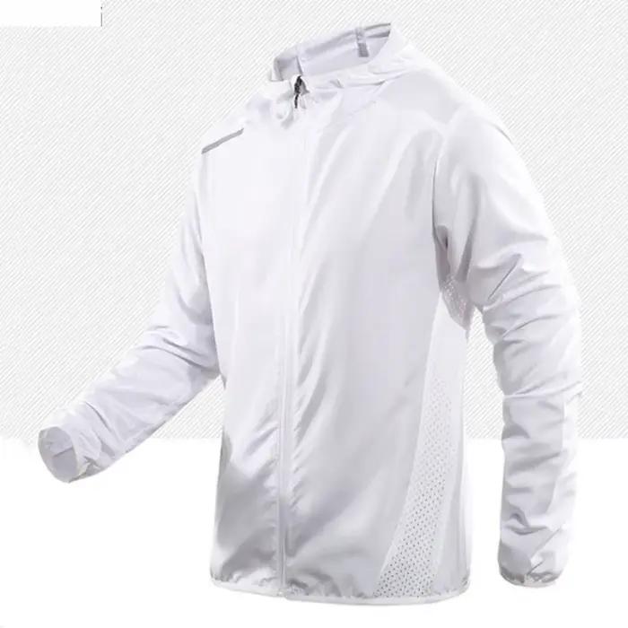 Vestes de course réfléchissantes pour hommes, manteaux à capuche ultra fins et respirants, vêtements de protection solaire, vêtements de jogging et de pêche pour hommes