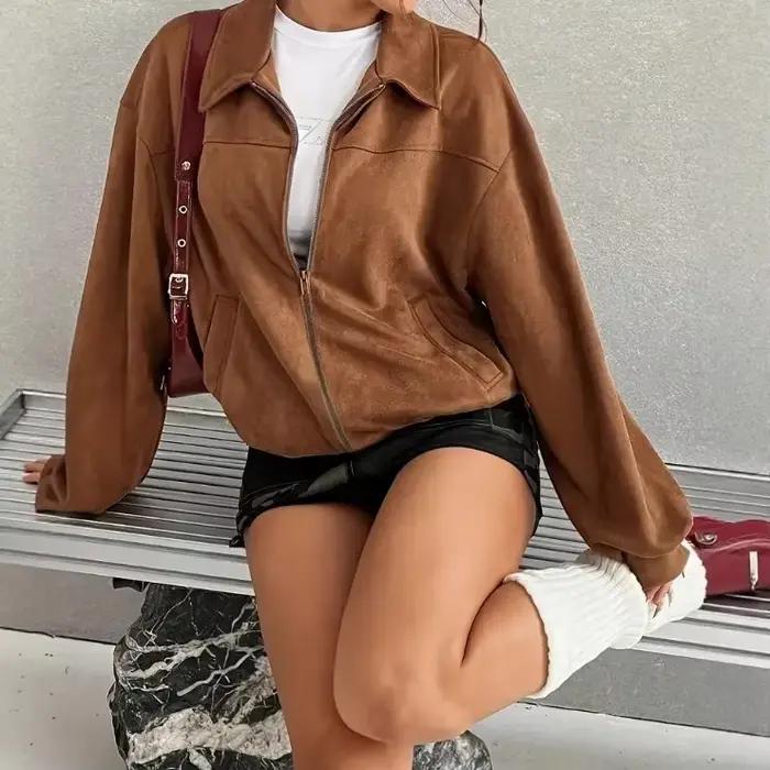 Veste Blazer en daim pour femmes