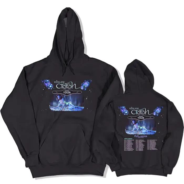 Kehlani-Pull à capuche Crash World Tour avec impression graphique pour femme