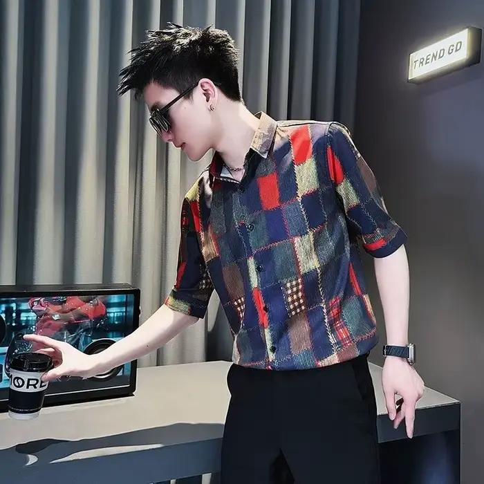 Chemise à manches courtes pour hommes