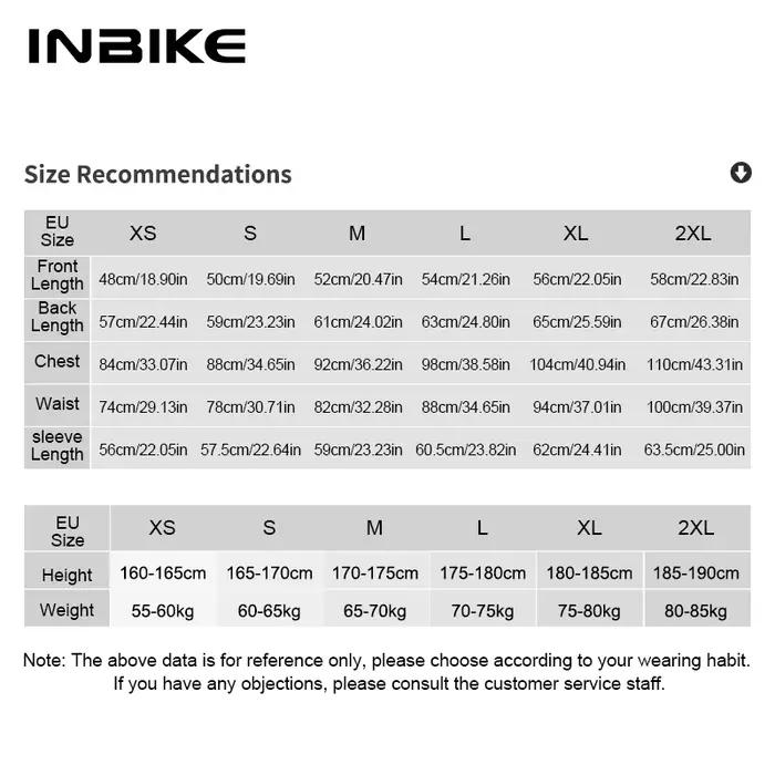 Veste INBIKE de cyclisme homme automne hiver à manches longues maillot de course extérieur polyesters élasthanne tricoté ajustement précis