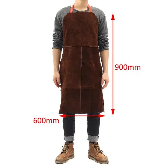 Tabliers de soudage Protection soudeur Protection thermique vêtements de travail cuir de vachette isolation thermique soudeur tablier de Protection