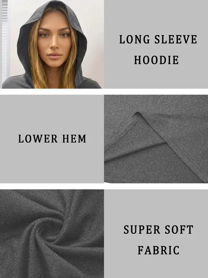 Sweat à capuche à manches longues super doux pour femme — Parfait pour la randonnée