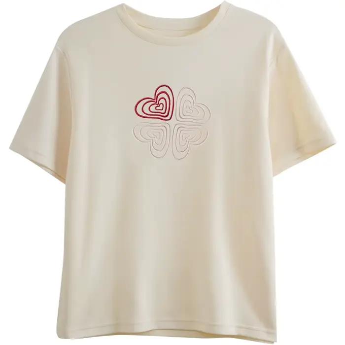 T-shirt brodé OLrain pour femme