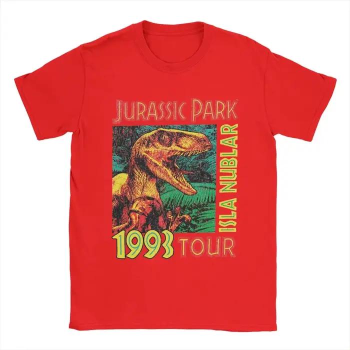 Tshirt pur coton jurassic park 1993 tour homme graphique confort humidite saisonnee quotiden graphisme dynamique