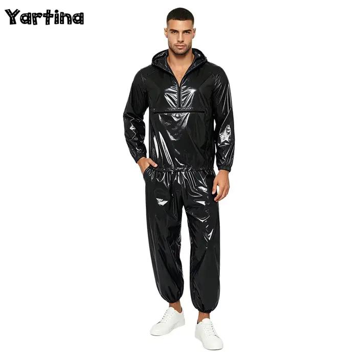 Survêtement imperméable brillant pour homme