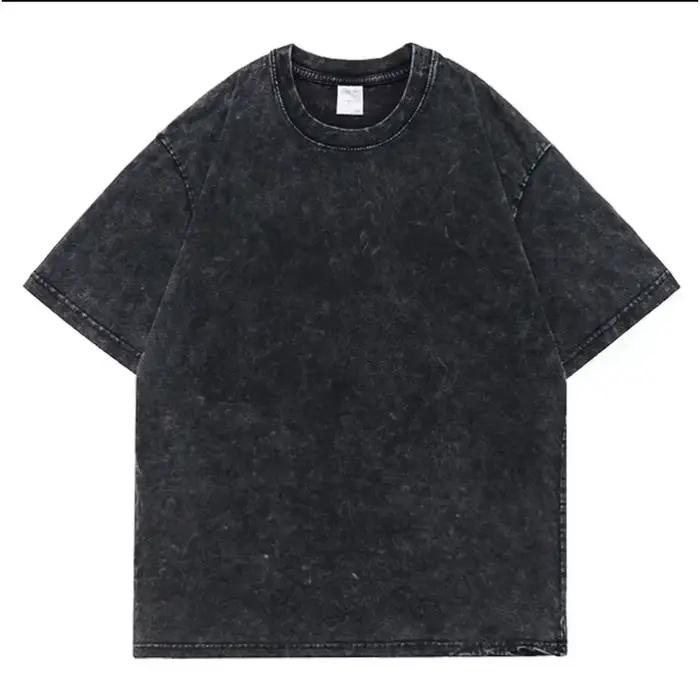 T-shirt rétro double face délavé Anime Demon Slayer pour homme