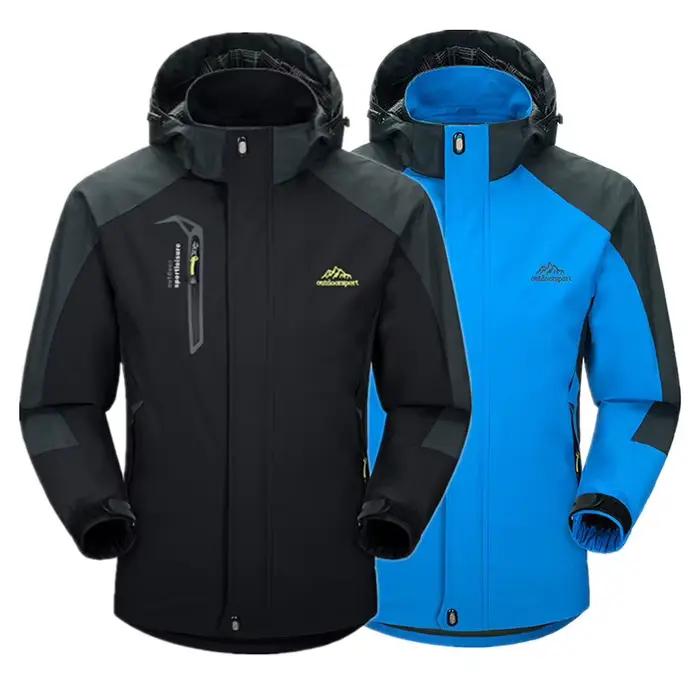Camping randonnée veste hommes automne Sports de plein air manteaux escalade Trekking coupe-vent voyage imperméable vestes noir