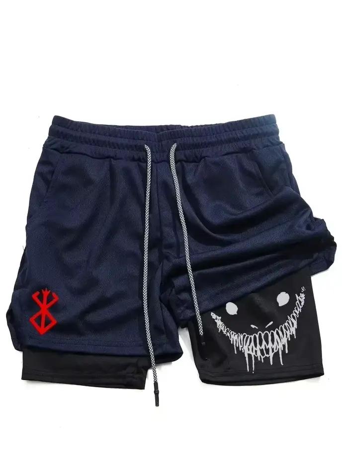 Berserk - Short de sport 2 en 1 pour homme