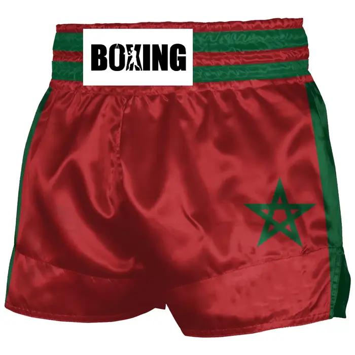 Short Muay Thai drapeau marocain