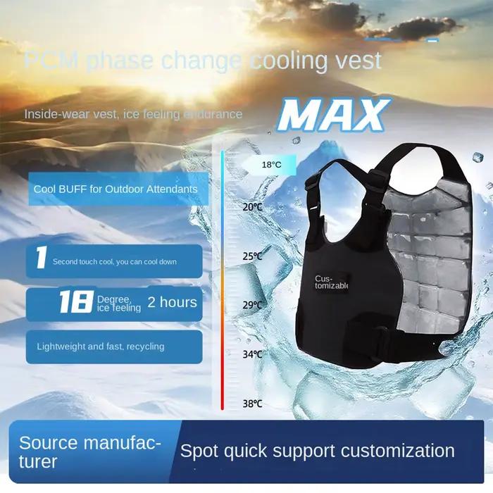Veste rafraîchissante sans manches pour travaux de construction en extérieur, randonnée, course à pied, marche, camping, sports