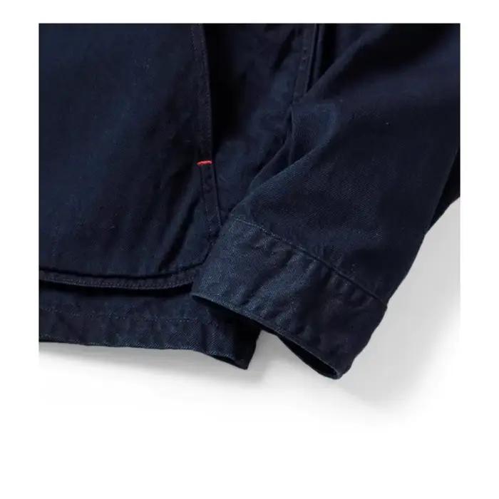 Veste de travail en denim indigo style japonais décontractée pour homme et femme occasions toute lannée faire du shopping style unique matériaux durables confort libertés de mouvement fourrure intérieure coton