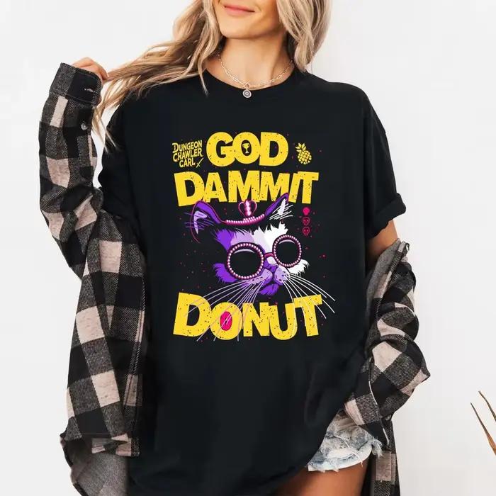 Dungeon chenille Carl chemise Goddamnit Donut science-fiction t-shirt vêtements graphique à manches courtes