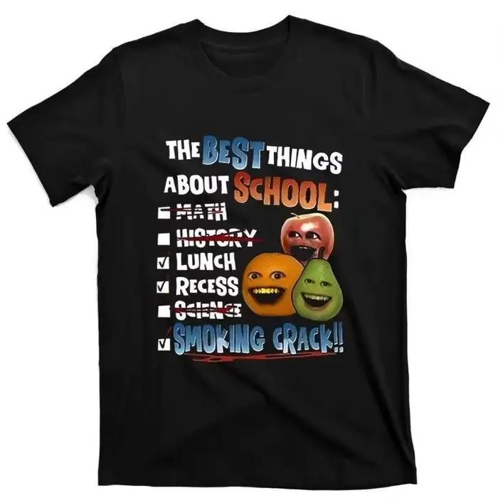 T-shirt Orange Irritant à Motif Craquelé pour Moments Scolaires Amusants