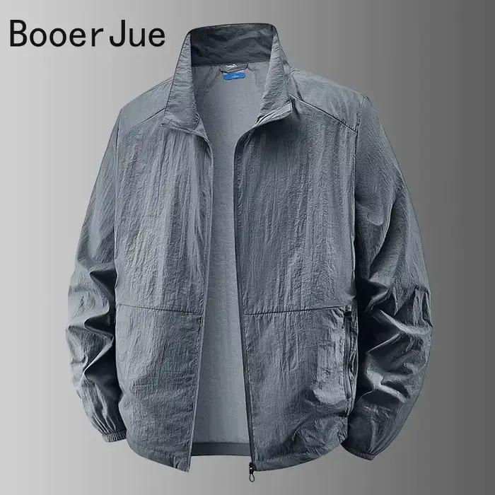 Veste de protection solaire UPF 50+ pour homme coupe-vent respirante et pliable pour randonnée course à pied et voyage polyester durable