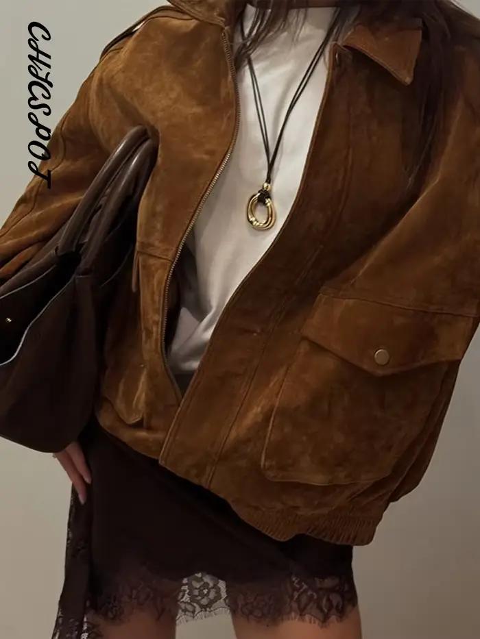 Veste utilitaire à revers pour femmes