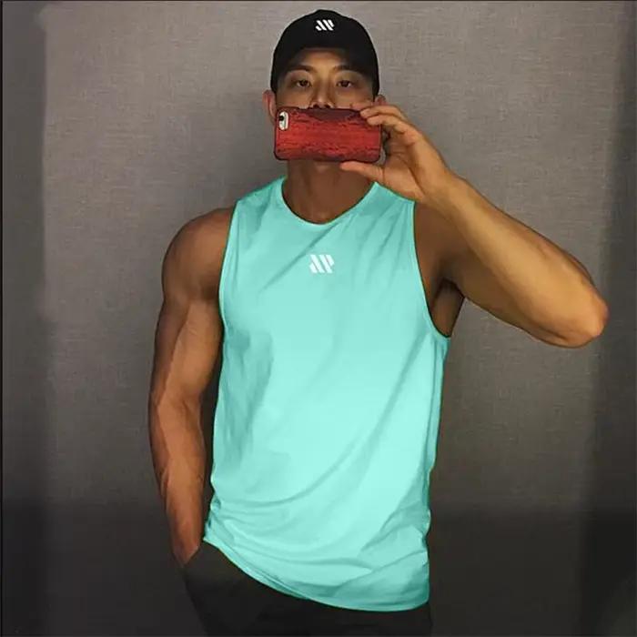GITF gilet de musculation pour hommes entraînement de gymnastique maille Fitness chemise sans manches vêtements de