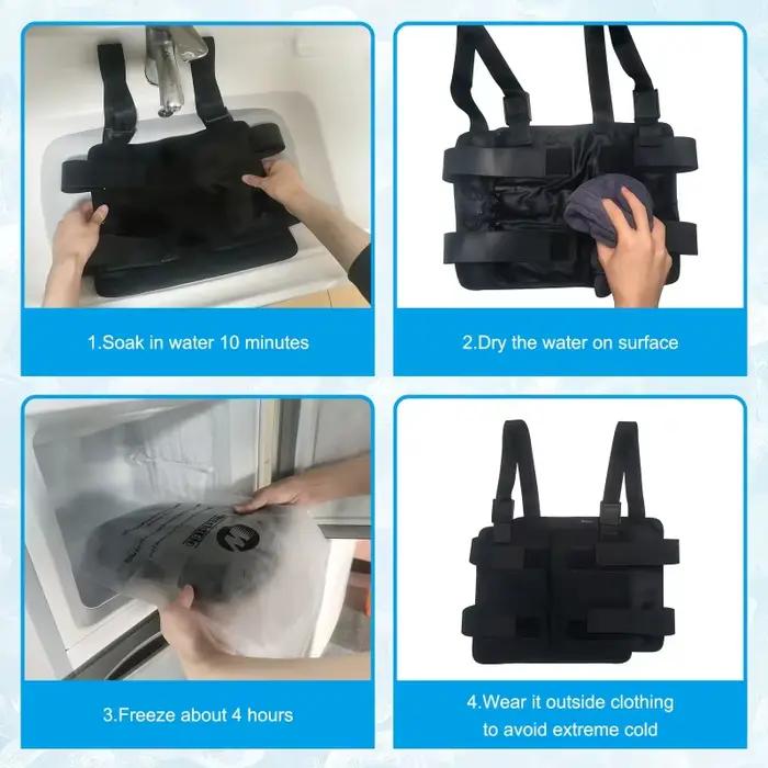 Gilet rafraîchissant à compression absorbant l'eau