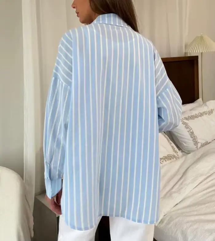 Chemise rayée d'été 2025 pour femme