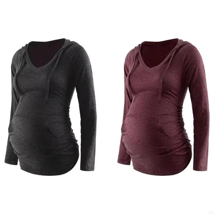 Sweat à capuche maternité doux