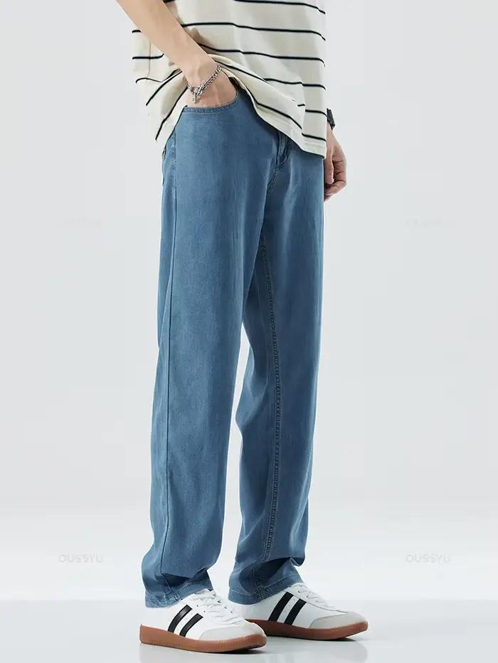 Jeans pour hommes en tissu Lyocell