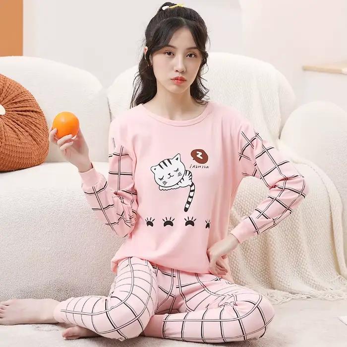 Ensembles de pyjamas pour garçons 8 à 9 10 11 12 13 14 15 16 17 ans coton doux à manches longues ensemble