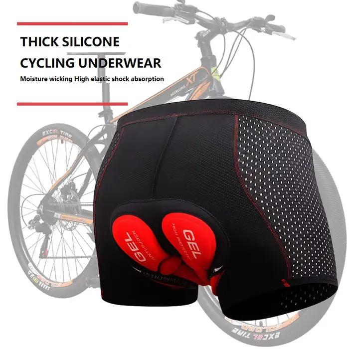Shorts de cyclisme respirants en maille avec coussinet en gel 5D antichoc pour VTT