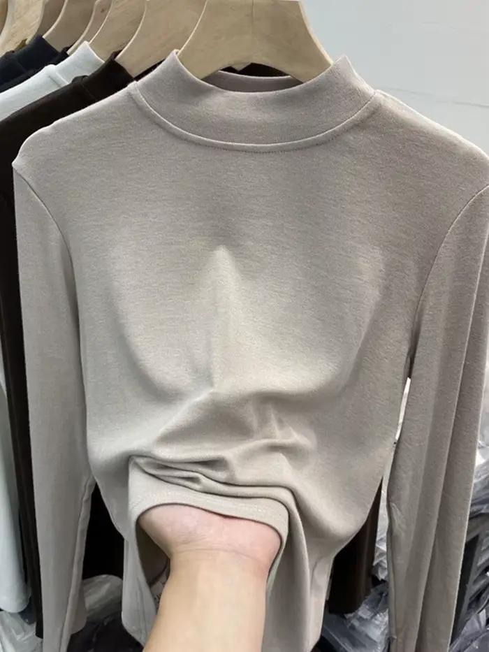T-shirt blanc basique en pur coton de haute qualité pour femmes