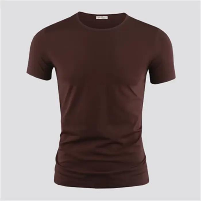 2026 hommes T-Shirt couleur Pure col en V à manches courtes hauts T-Shirts